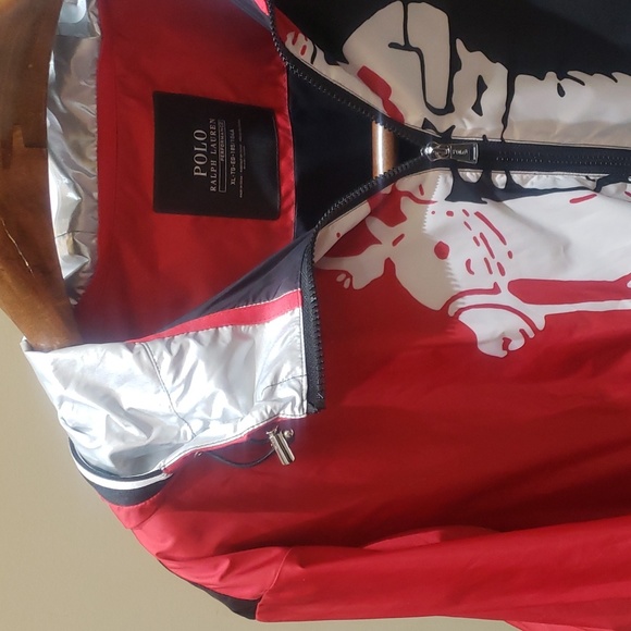 NWOT XL Pwing Colorblocked Big Pony Water Repellent Windbreaker Jacket In Multi - Picture 4 of 16